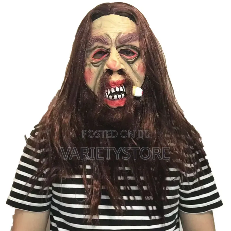Scary Pirate Bearded Mask Halloween Horror Show