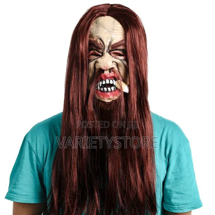 Scary Pirate Bearded Mask Halloween Horror Show
