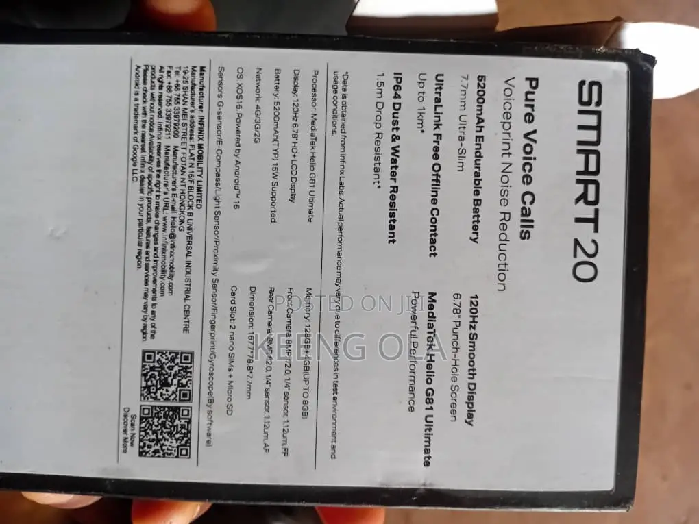 Infinix Smart 20 128 GB Silver