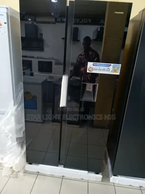 Inverter Fridge Side by Side Mirror Black