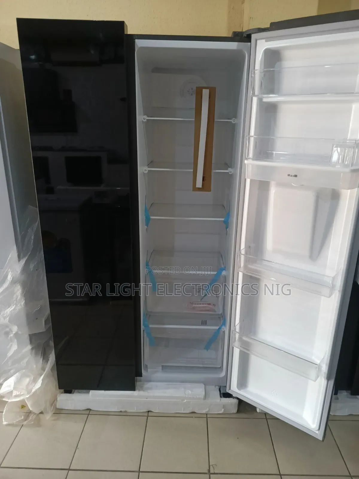Inverter Fridge Side by Side Mirror Black