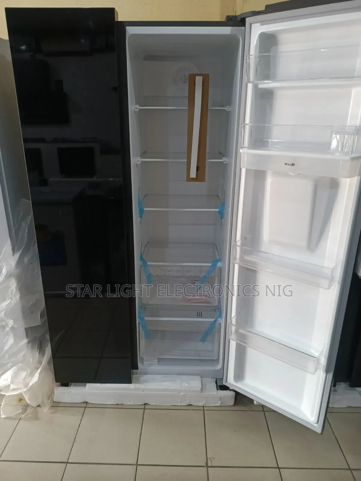 Inverter Fridge Side by Side Mirror Black