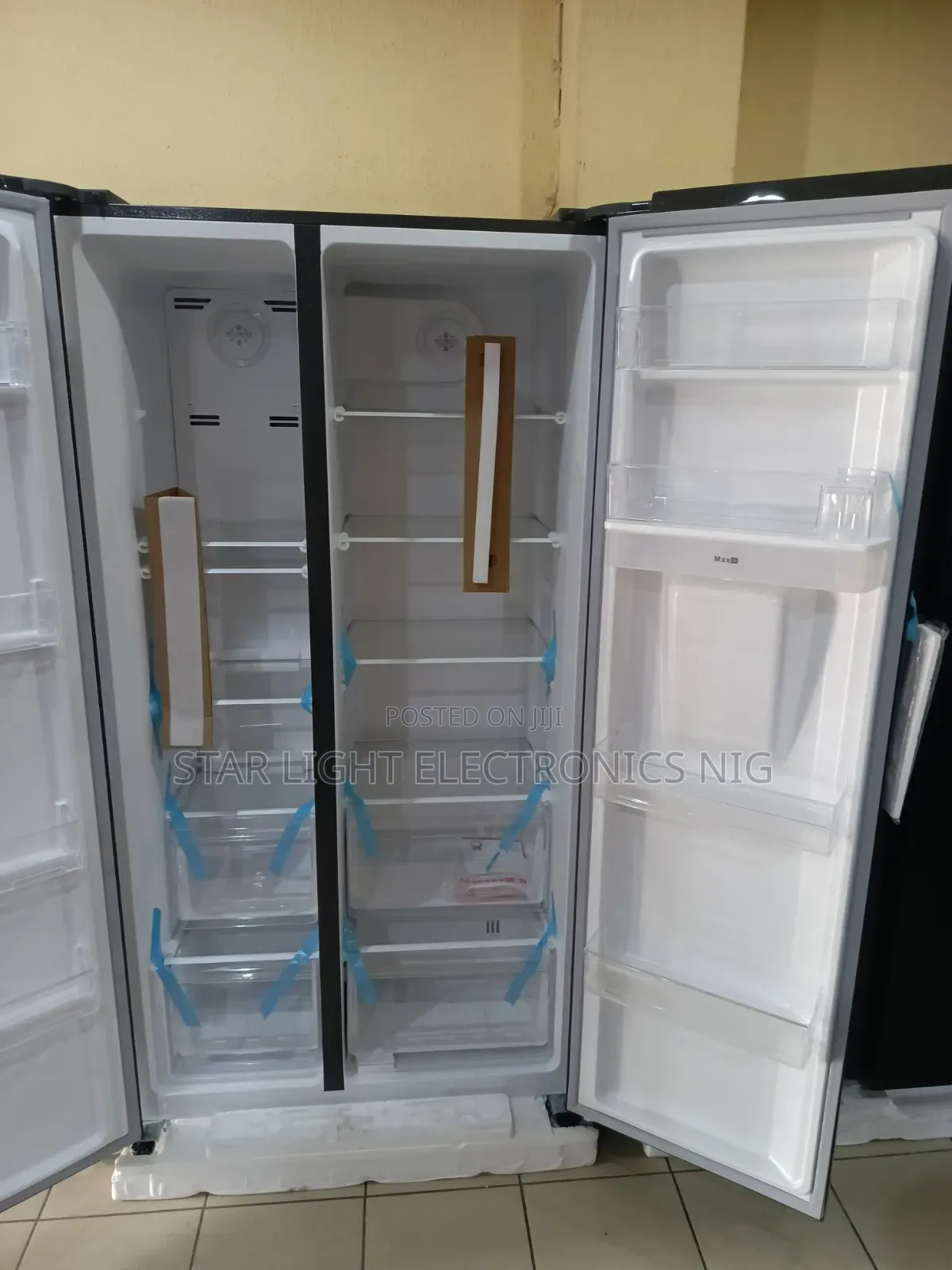 Inverter Fridge Side by Side Mirror Black