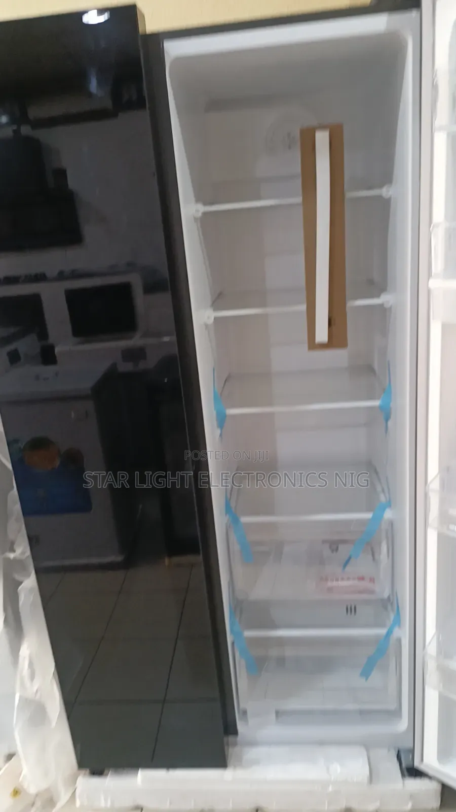 Inverter Fridge Side by Side Mirror Black