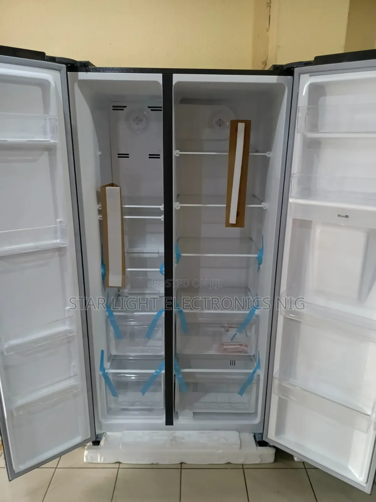 Inverter Fridge Side by Side Mirror Black