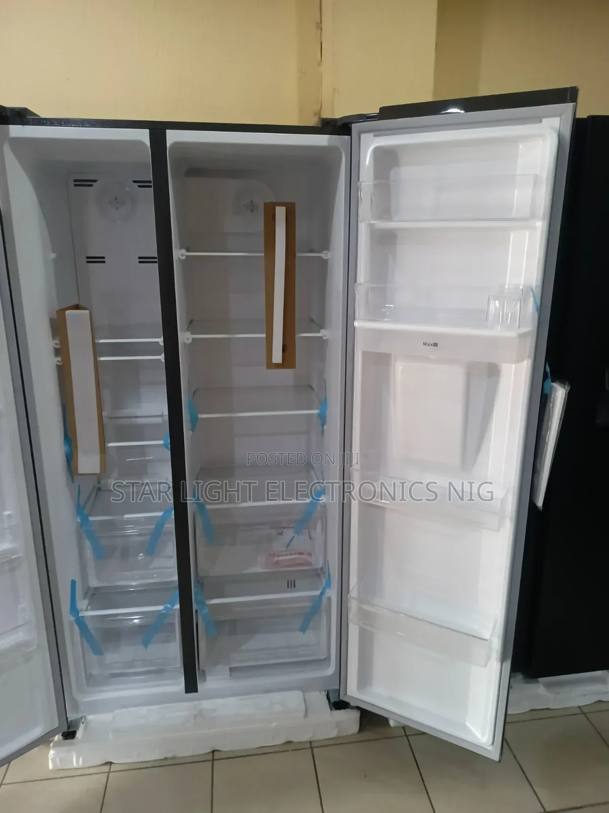 Inverter Fridge Side by Side Mirror Black