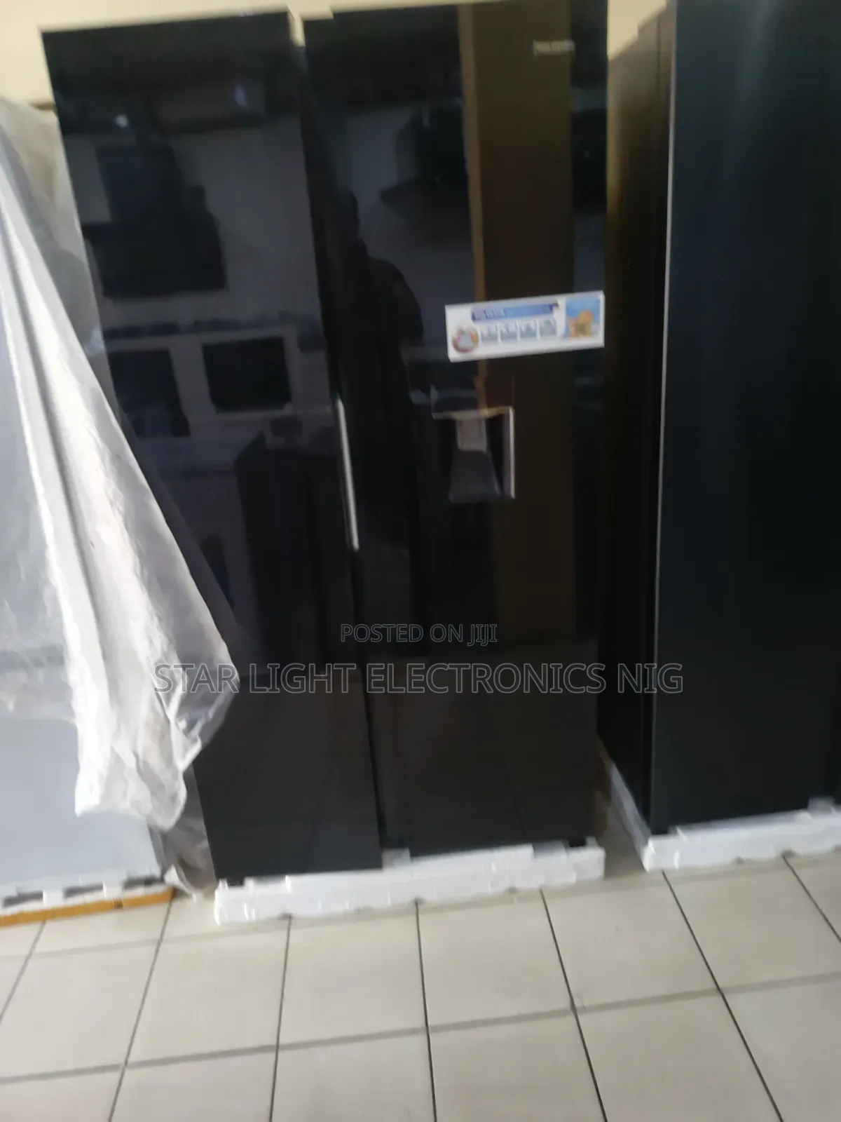 Inverter Fridge Side by Side Mirror Black