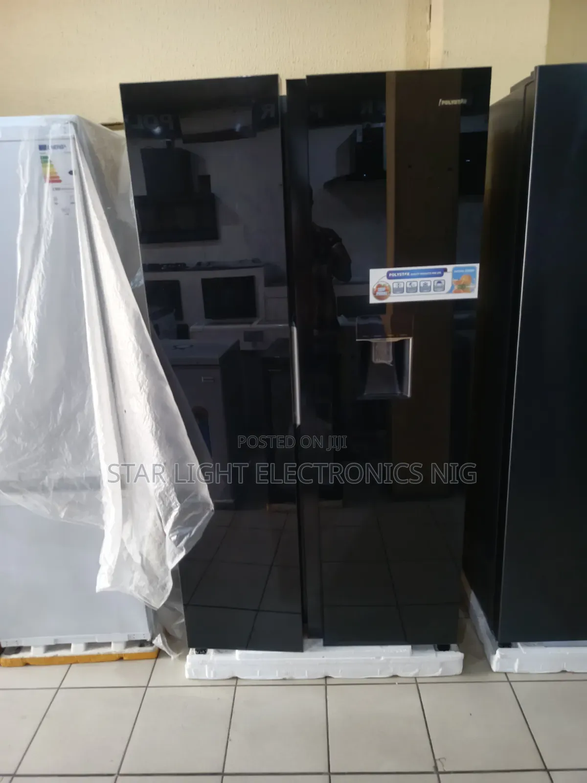 Inverter Fridge Side by Side Mirror Black