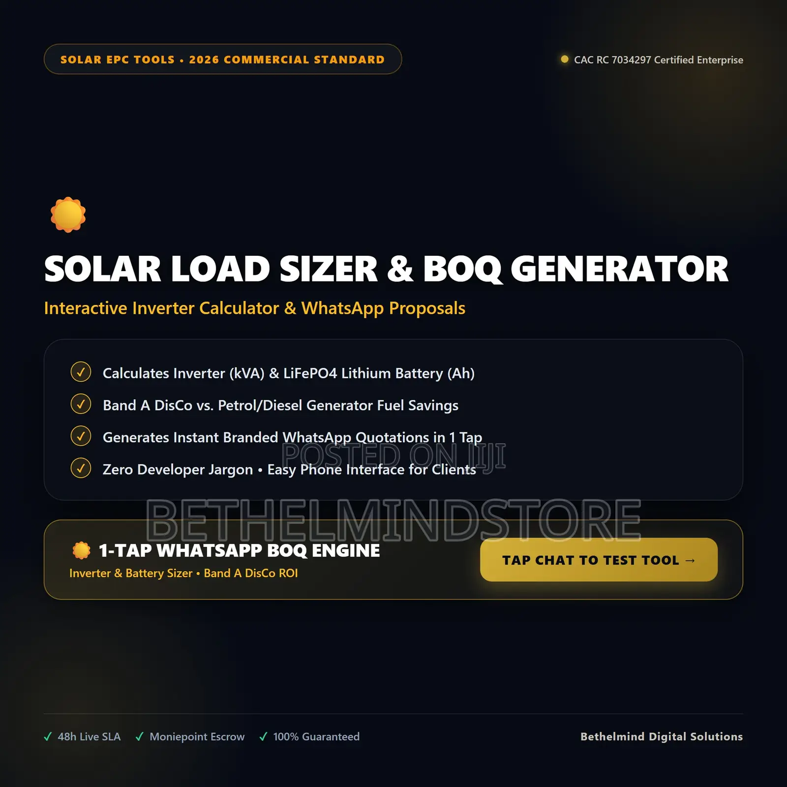 Solar System Load Calculator & Instant WhatsApp BOQ Generator