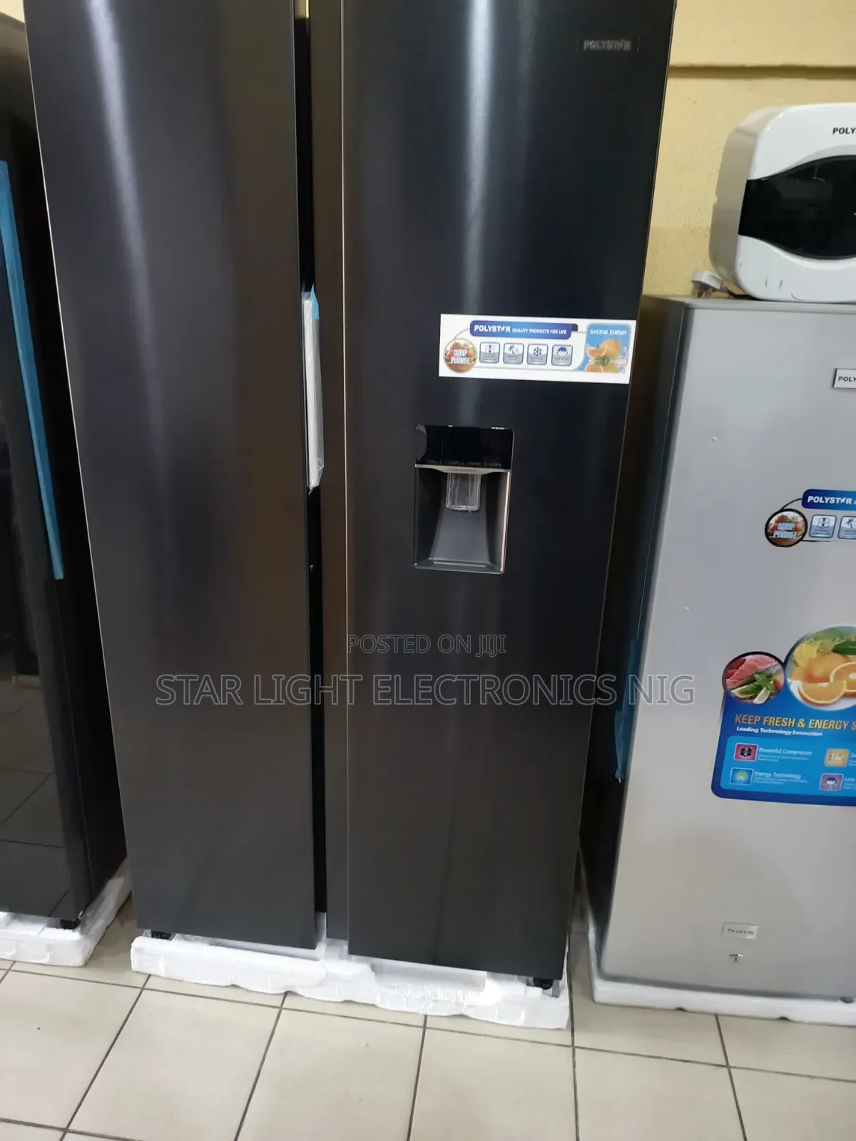 Black Two Doors Refrigerator Polystar