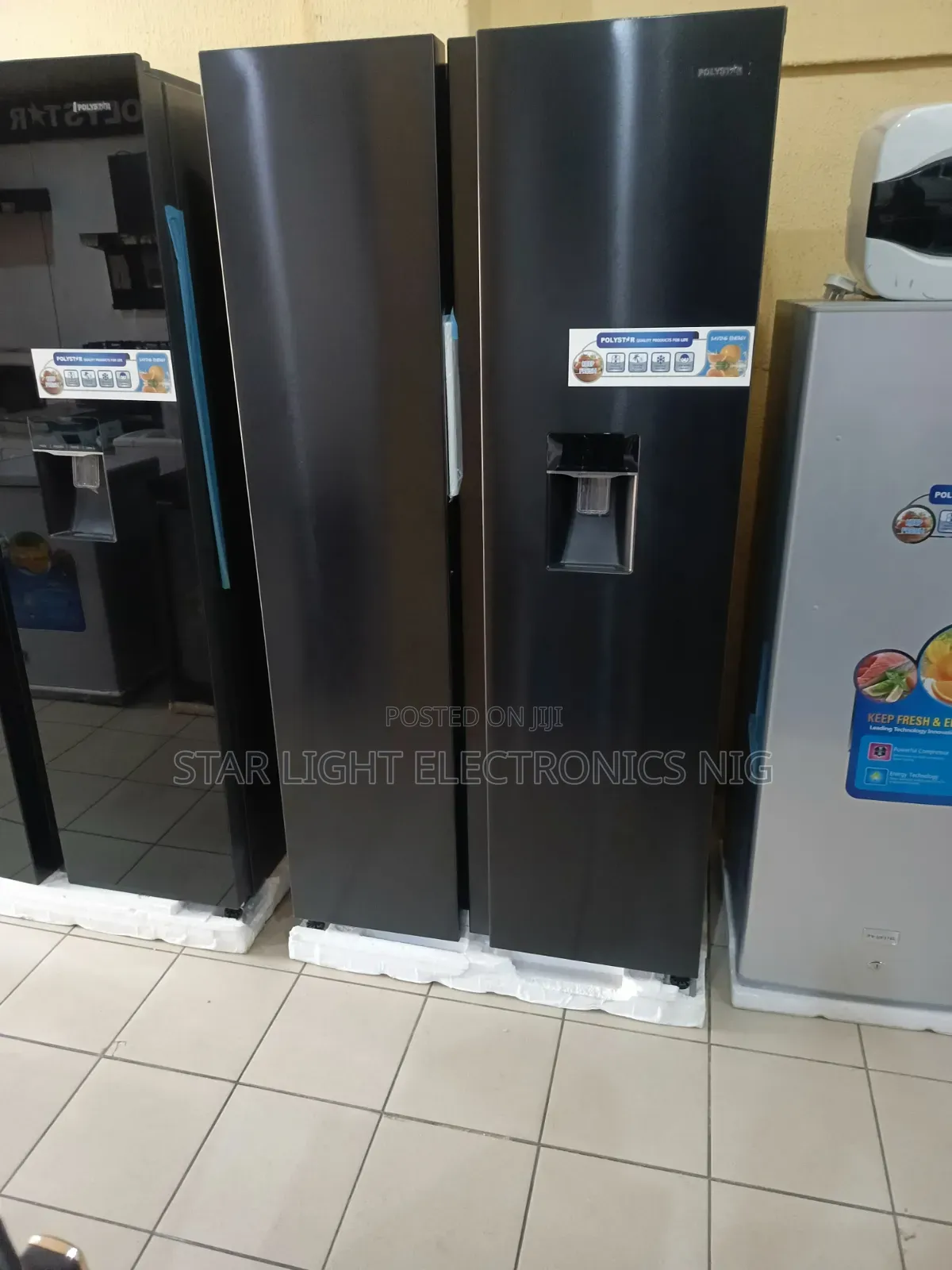 Black Two Doors Refrigerator Polystar