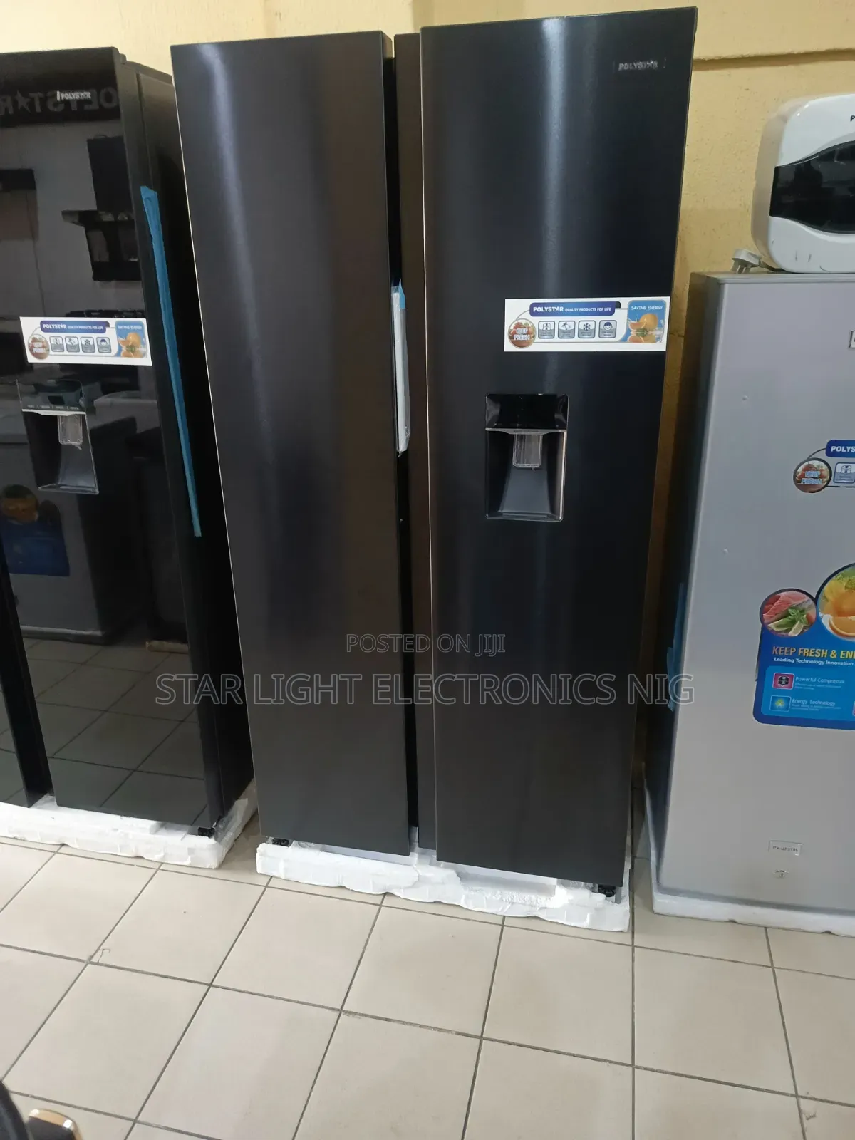 Black Two Doors Refrigerator Polystar