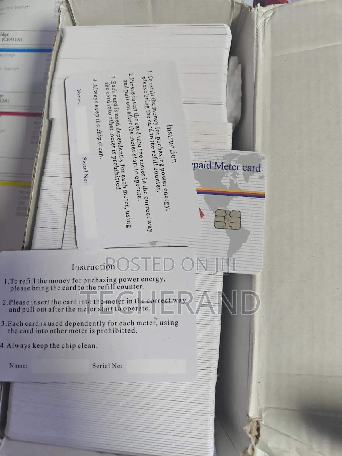 Blank Prepaid Meter Card