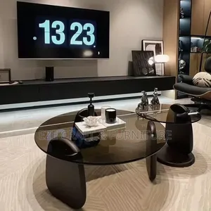 Modern 2in1 Glass Top Center Table