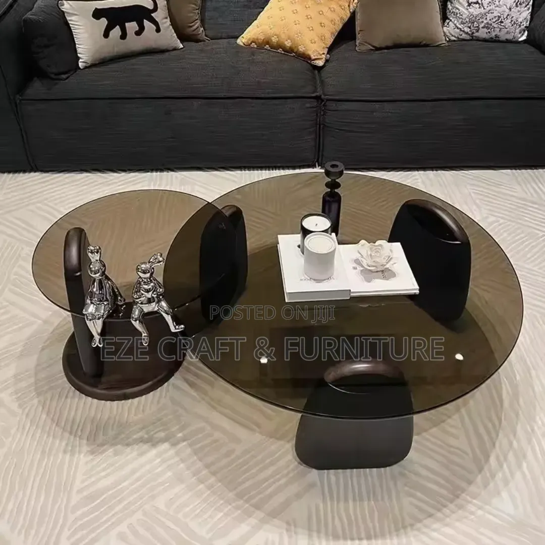 Modern 2in1 Glass Top Center Table