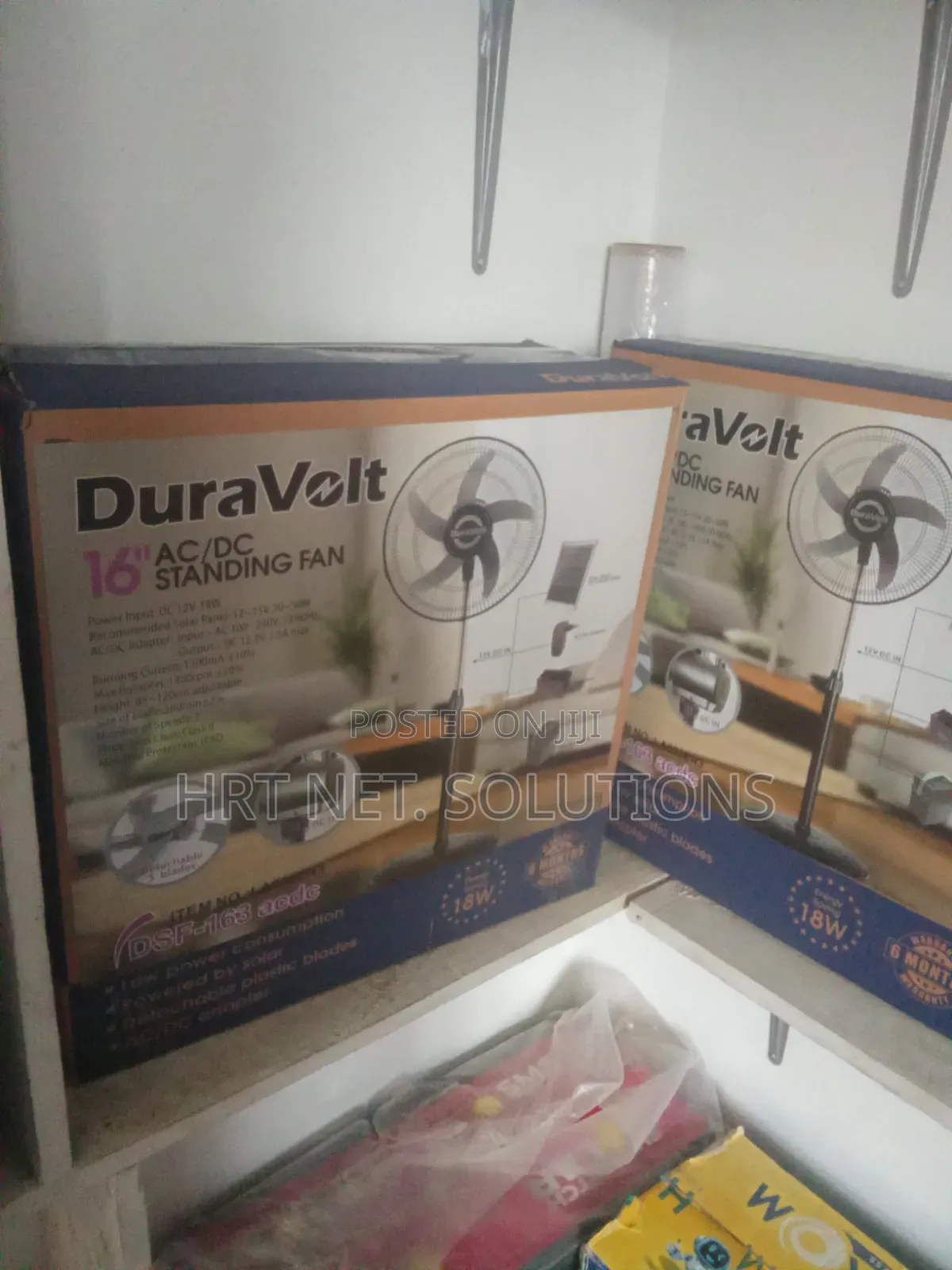 DuraVolt 16-Inch Low-Power AC/DC Standing Fan
