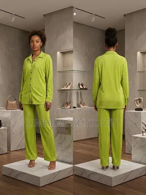 Full Pleated Plisse Shirt and Pants
