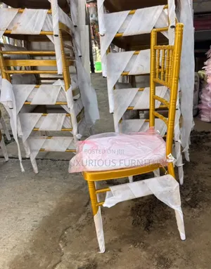 Quality Gold Chavari Chairs for Your Event With Seatpad.