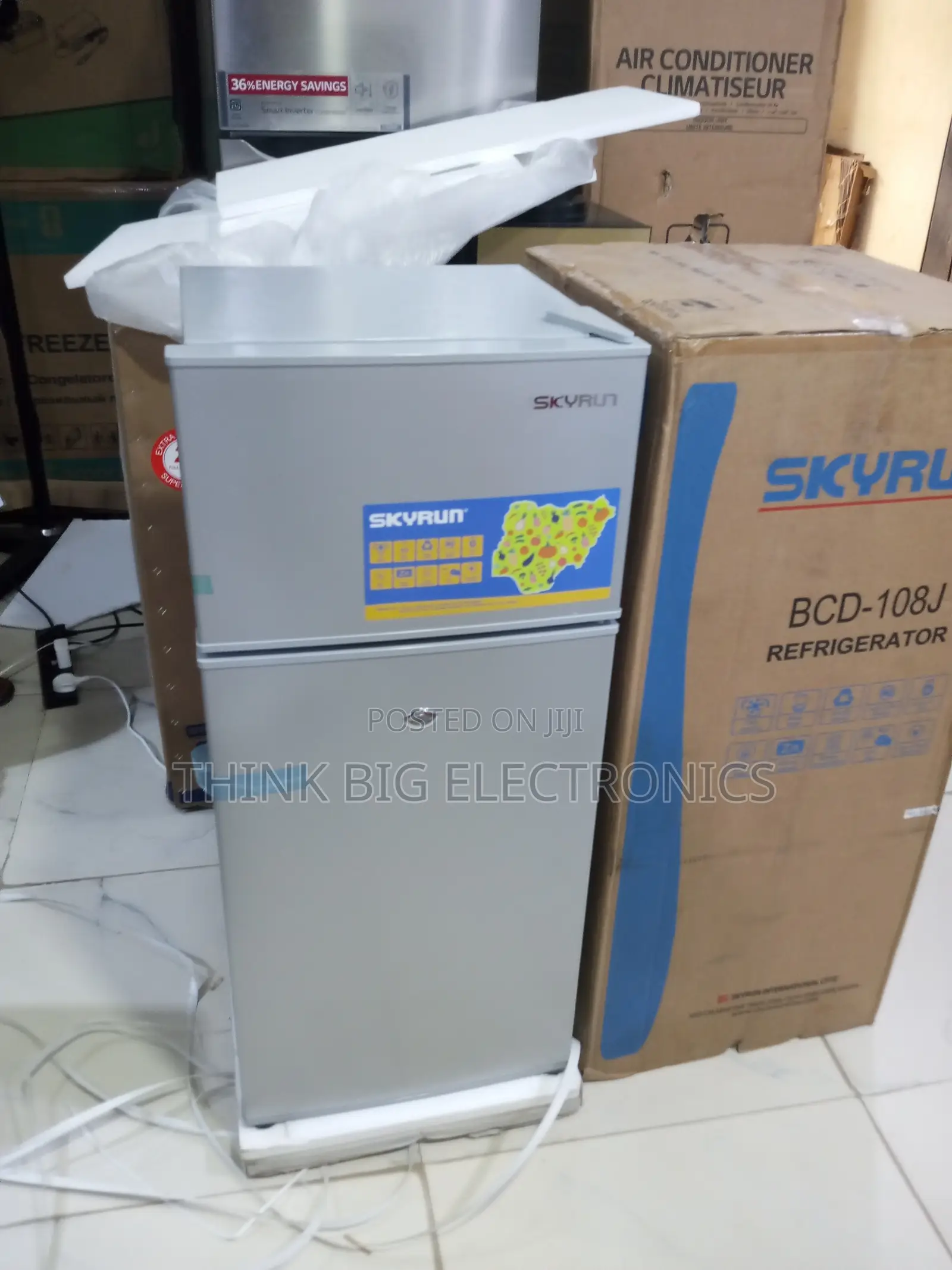 Skyrun 108J Compact Double Door Fridge