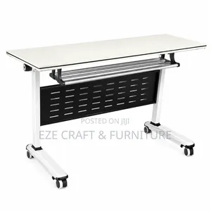 Folding Top Training Table With Rollers