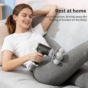 Deep-Tissue Massage Gun (Percussive Massager) With 9 Massage Heads.