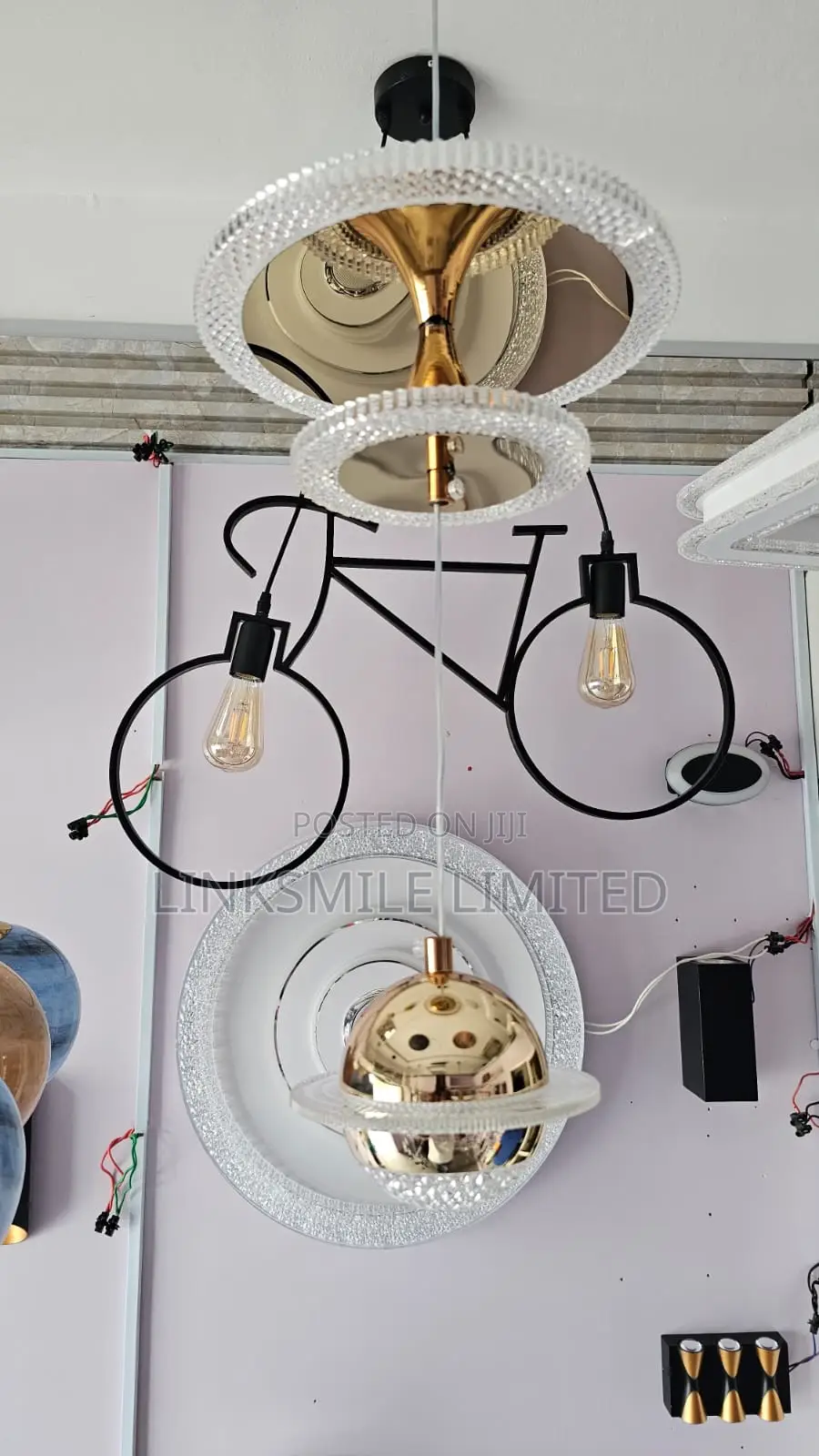 Modern Industrial Bicycle Pendant Light