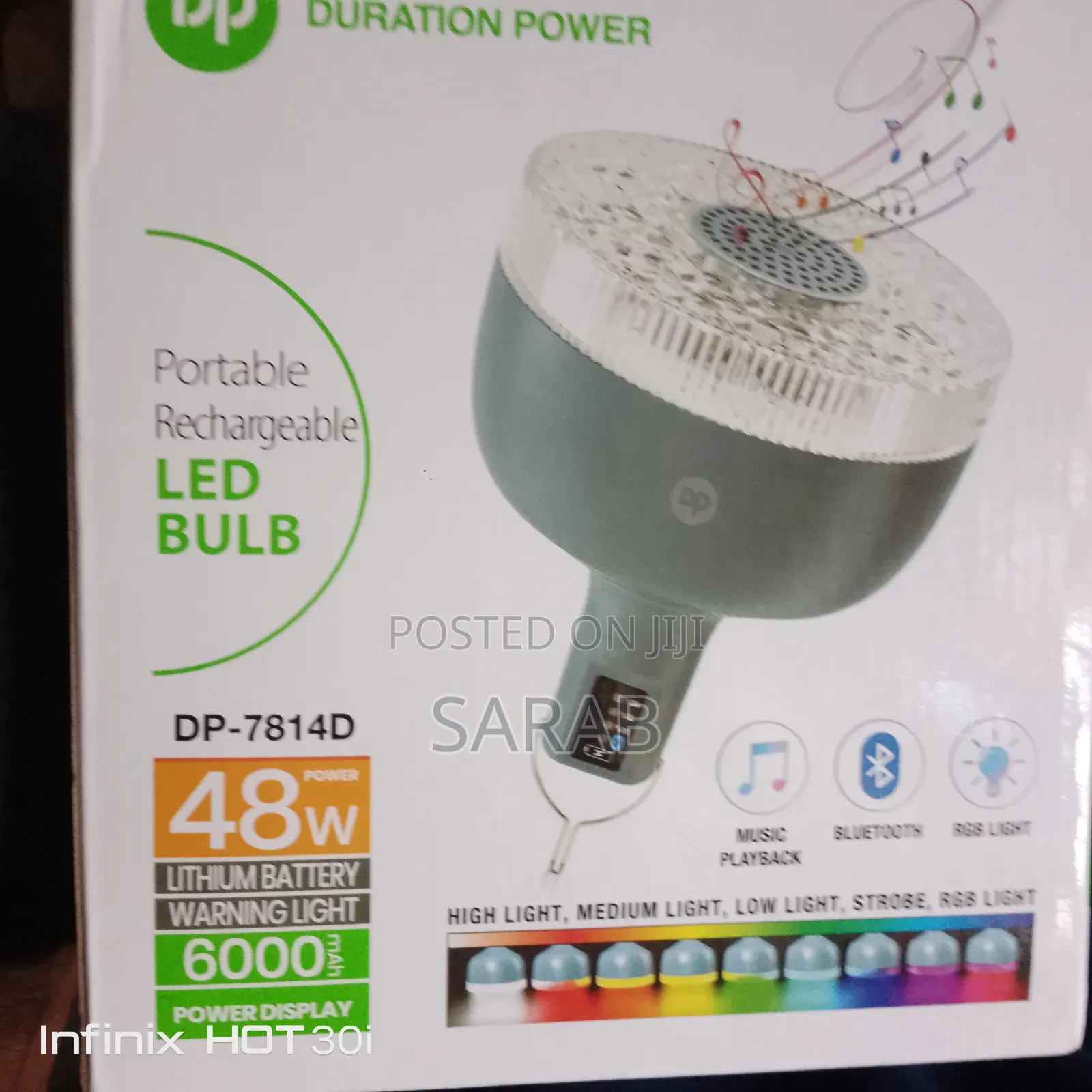Rechargeable Led Bulb With Bluetooth