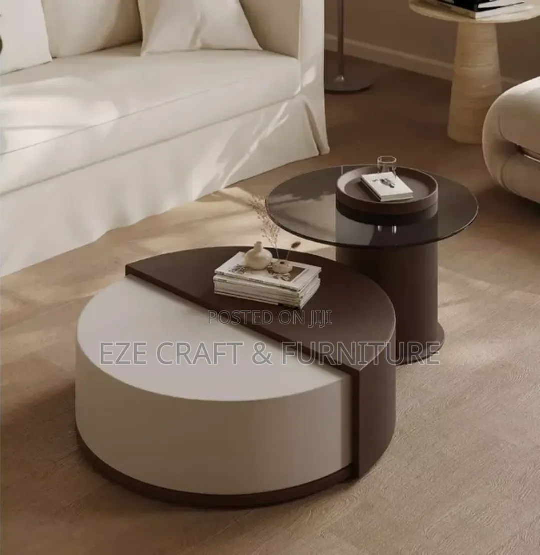 Glass Wooden 2in1 Modern Center Table