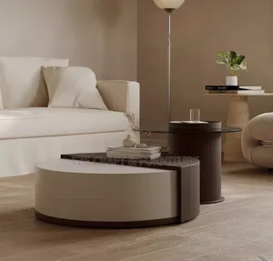 Glass Wooden 2in1 Modern Center Table