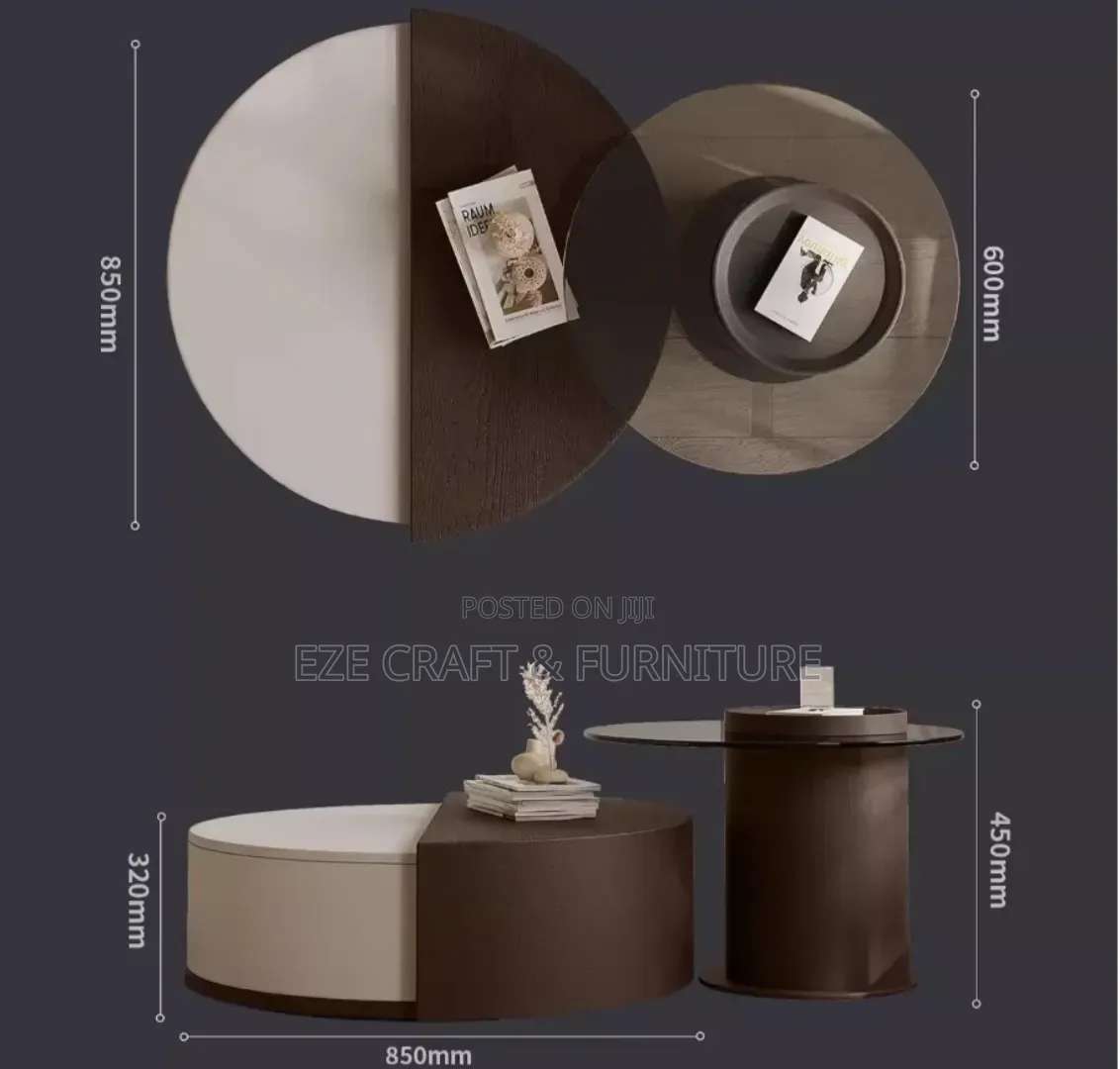 Glass Wooden 2in1 Modern Center Table