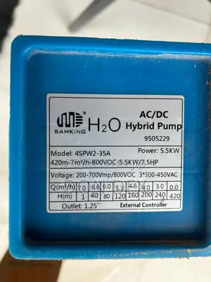 7.5hp Samking AC/DC Solar Pump