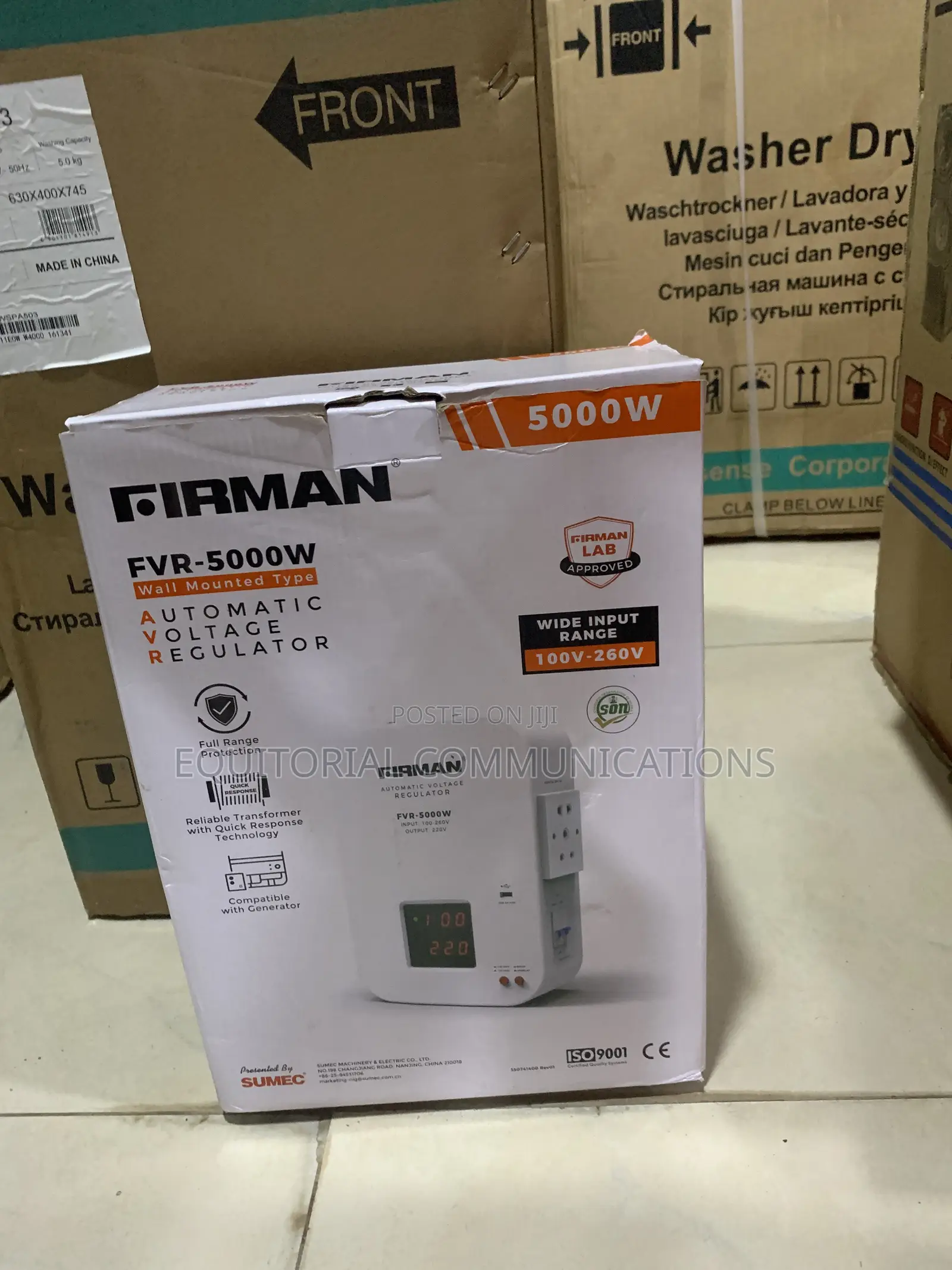 FIRMAN 5000W Power Stabilizer for Compatible Electrical Devices