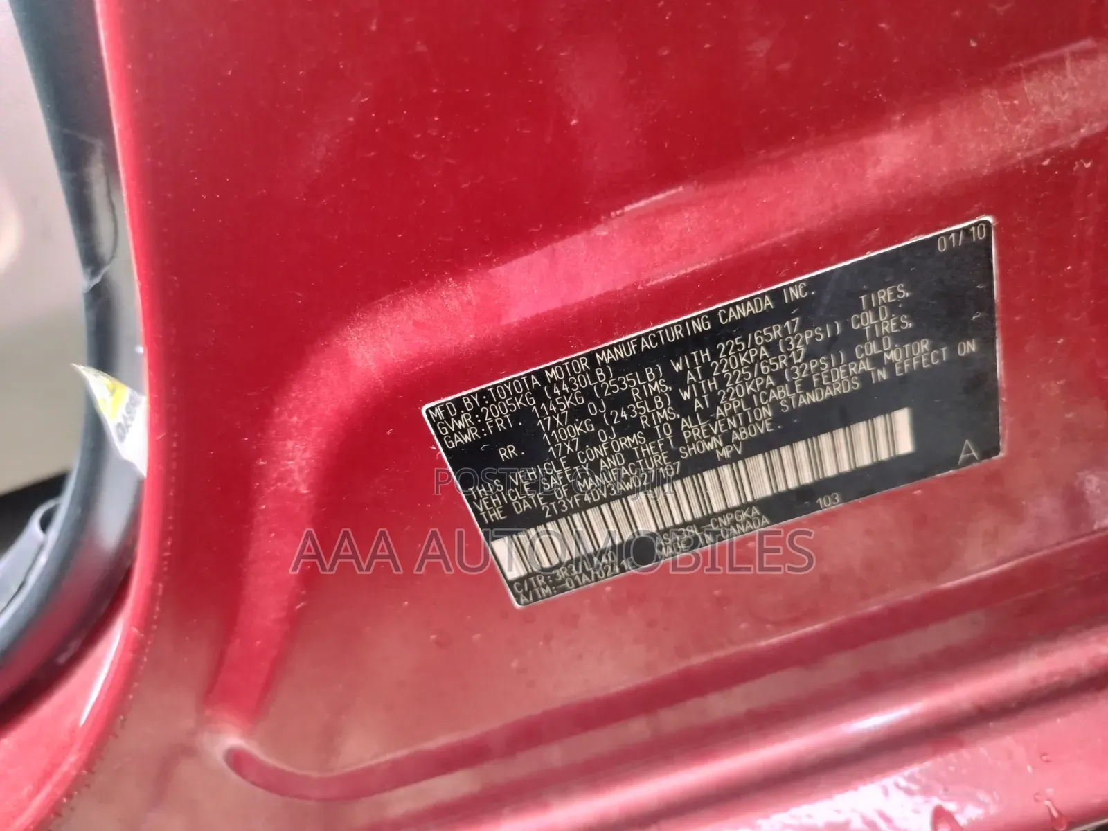 Toyota RAV4 2010 Red
