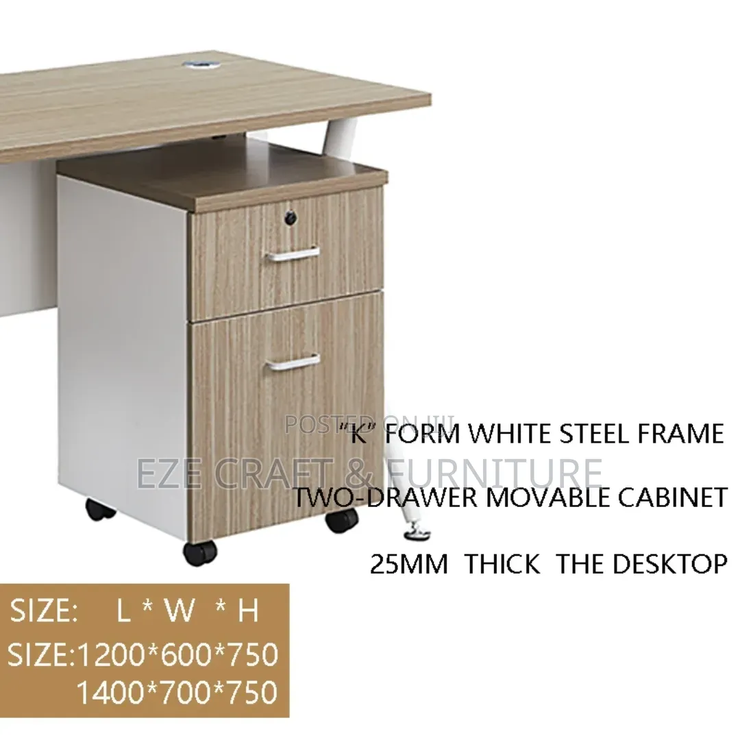 4feet Smart Simple Office Table With Mobile Drawer
