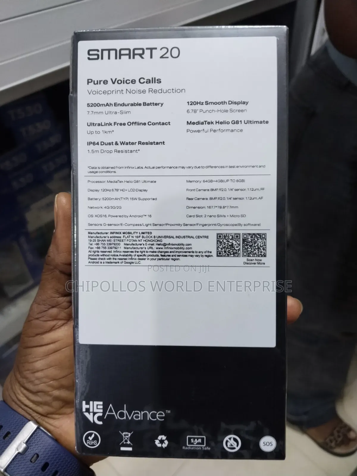 New Infinix Smart 20 128 GB Blue