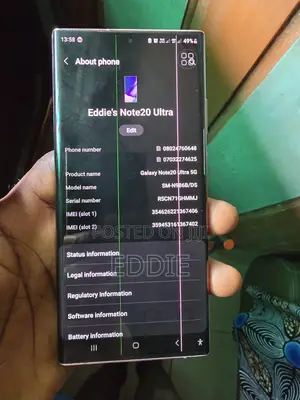 Samsung Galaxy Note 20 Ultra 5G 256 GB Gold