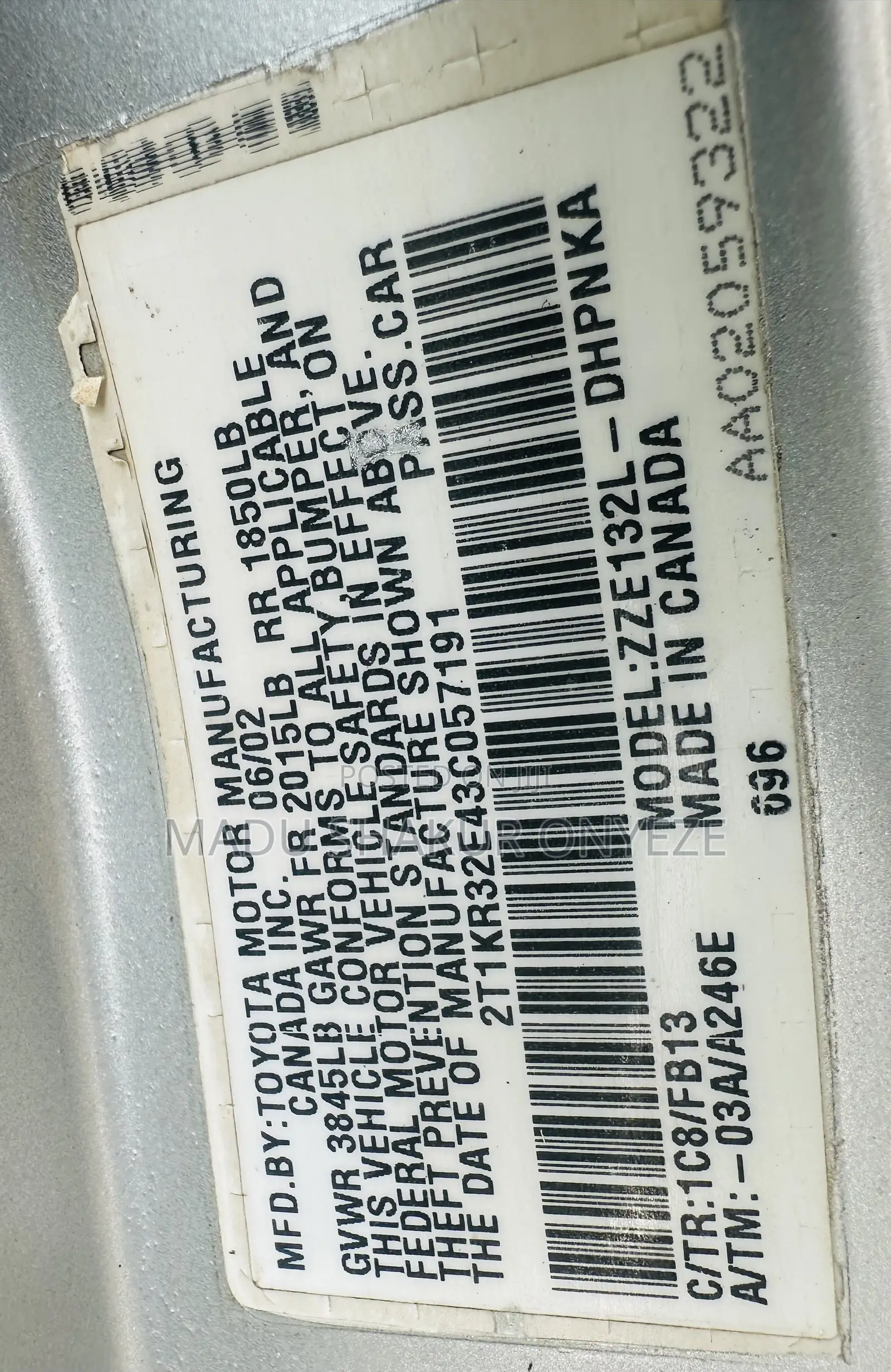 Toyota Matrix XR Hatchback AWD (1.8L 4cyl 4A) 2003 Silver