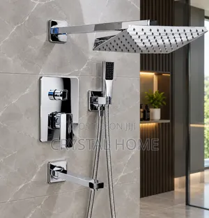 Chrome Rainfall Shower Set (Conduit 5ways)