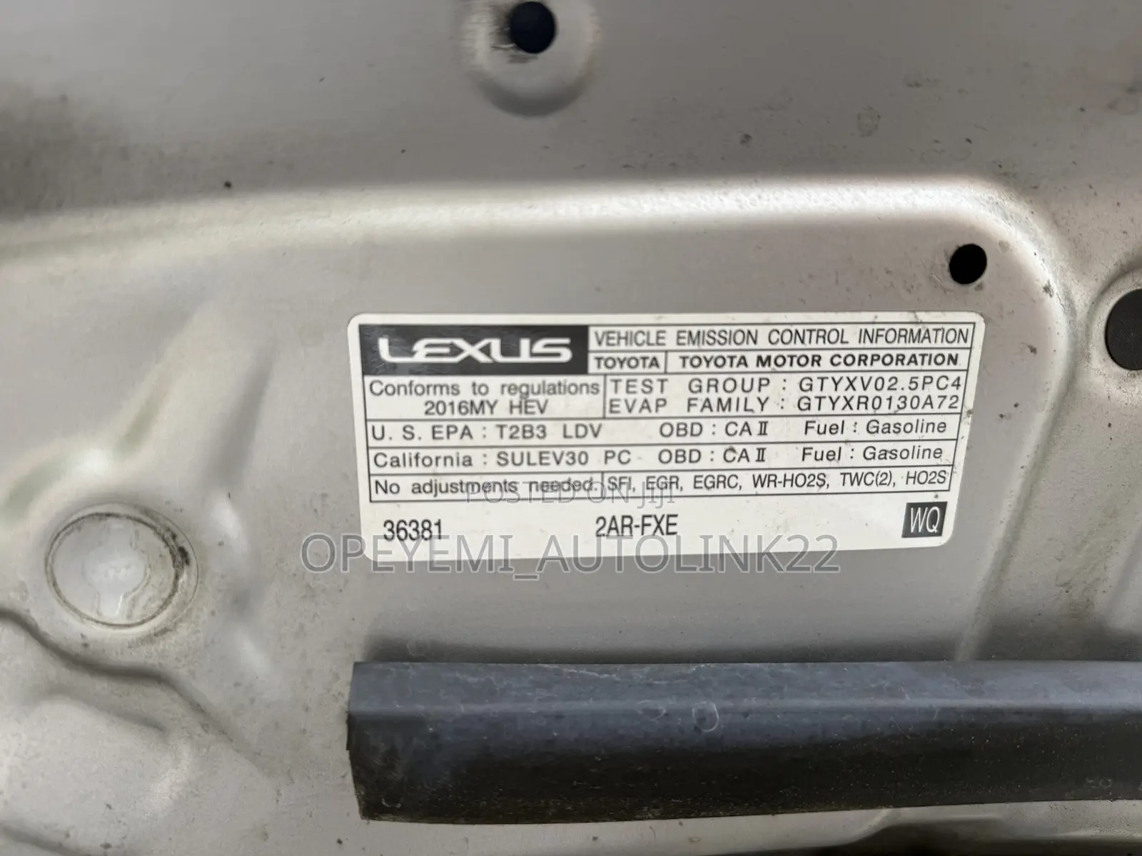 Lexus ES 300H FWD 2016 Silver