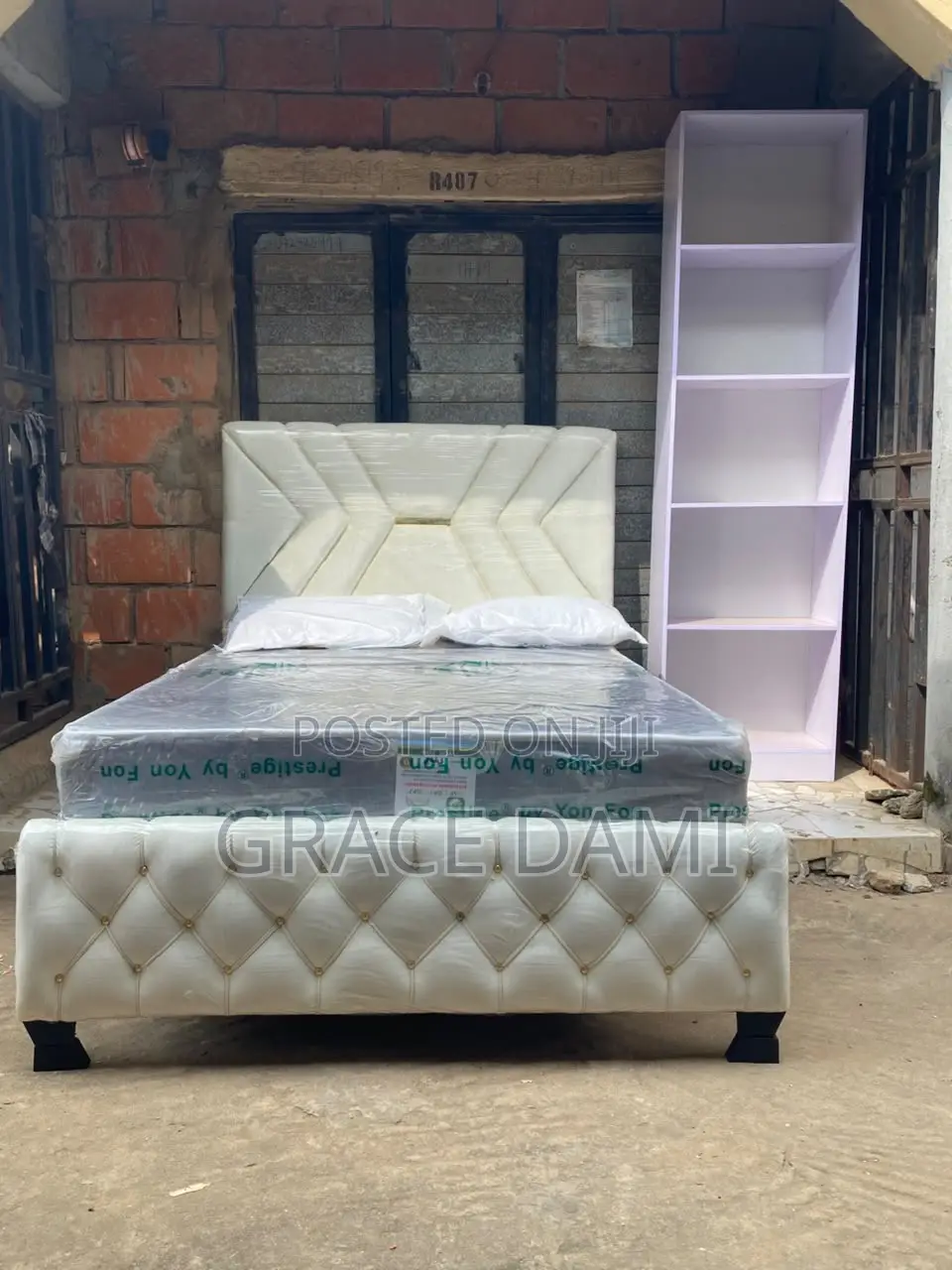 4x6 8 Inches Foreign Orthopedic Mattress + Bed Frame + Fiber Pillows