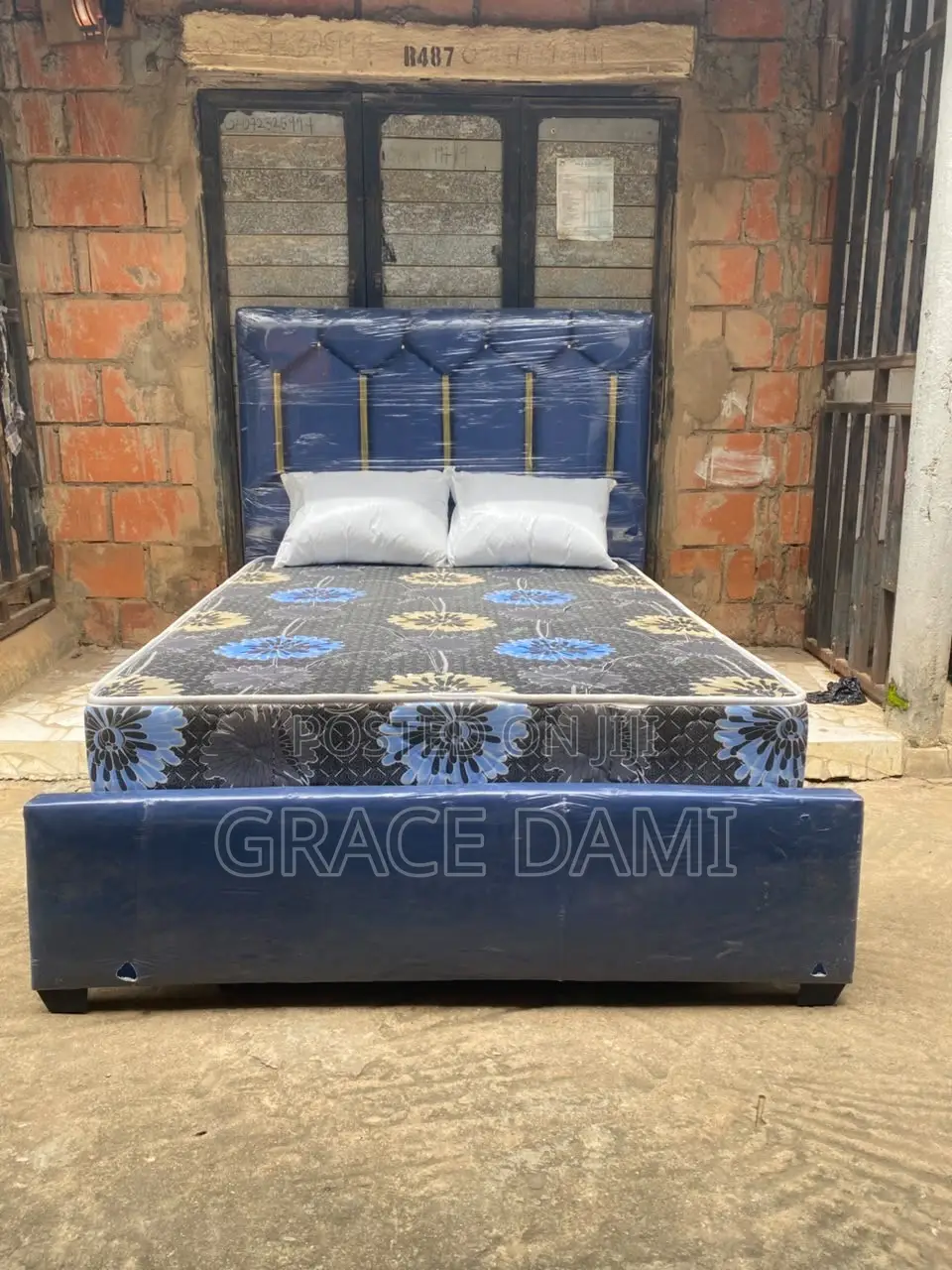 4x6 8 Inches Foreign Orthopedic Mattress + Bed Frame + Fiber Pillows