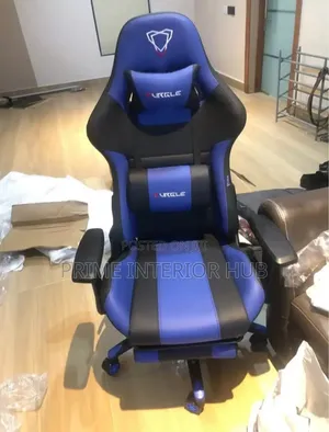 New Black and Blue Office/Gamers Chair With Footrest