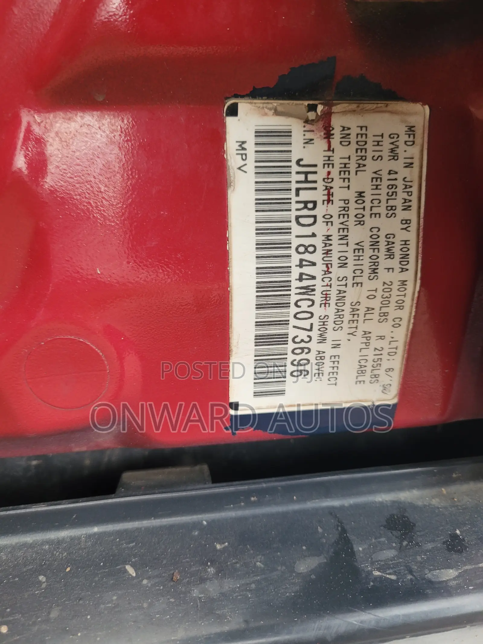 Honda CR-V 2003 Red