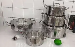 Luxury 10pcs UAKEEN Stainless Steel Cookware Set