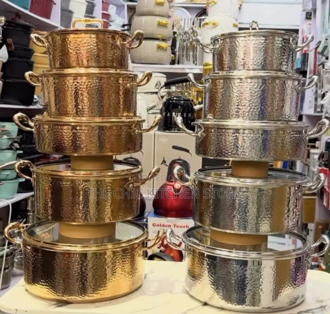 Luxury 10pcs UAKEEN Stainless Steel Cookware Set