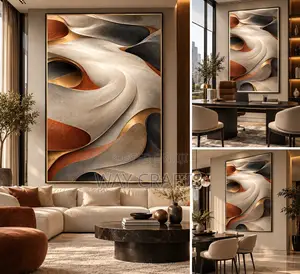 Lux 3D Abstract Wall Art | Modern Framed Art for Living Room & Office