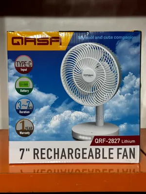 Qasa 7-Inch Rechargeable Fan