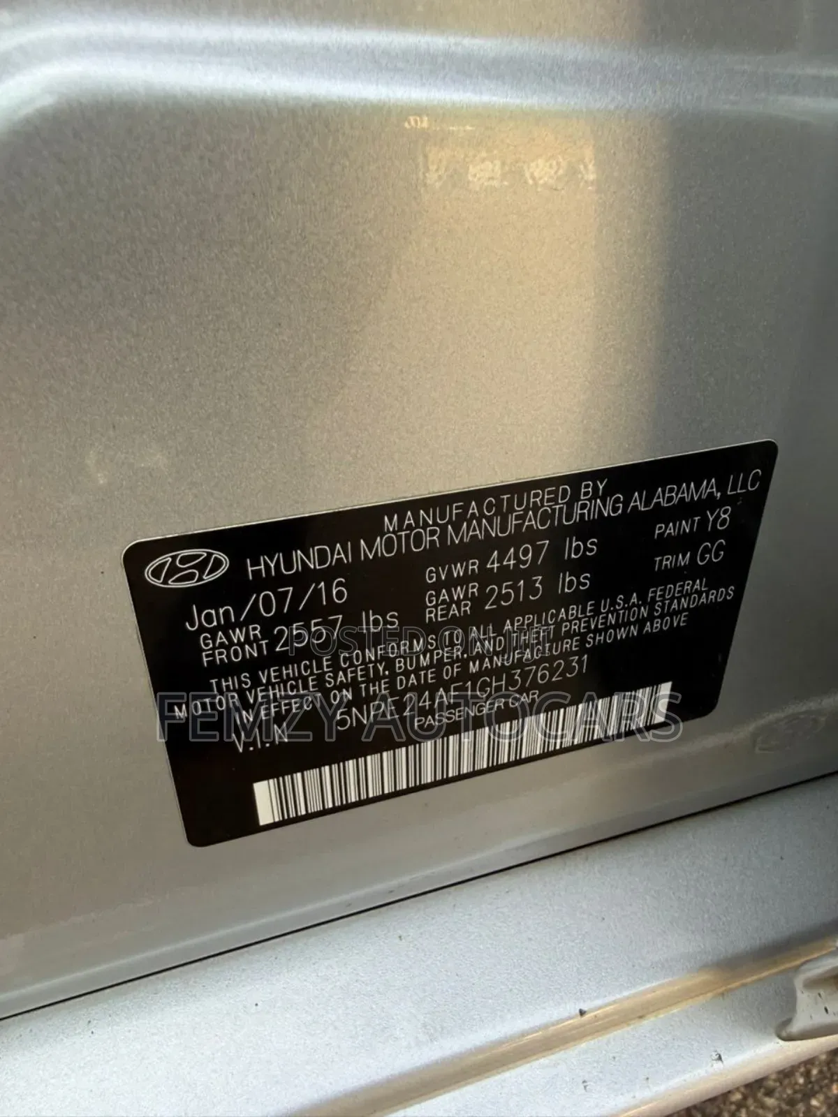Hyundai Sonata 2016 Silver
