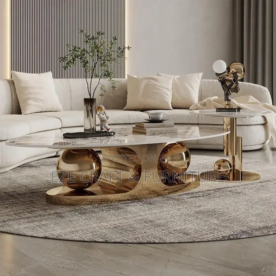 2in1 Golden Marble Center Table