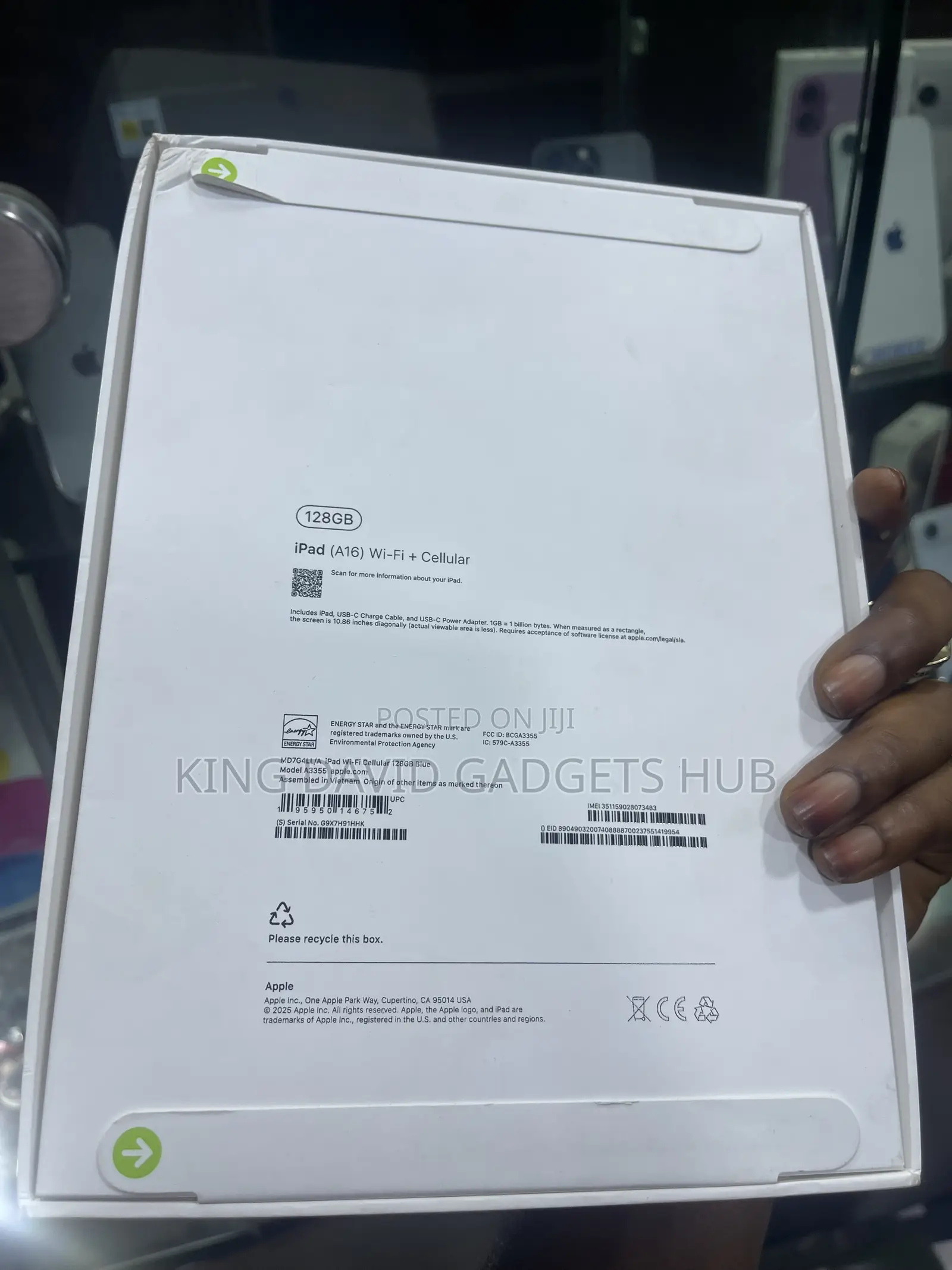 New Apple iPad (2025) 128 GB Blue